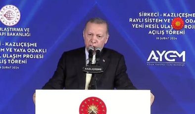 Son Dakika: Erdoğan, Sirkeci-Kazlıçeşme hattı açılışında konuşuyor