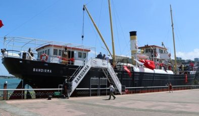 Samsun’da Bandırma Vapuru’na ziyaretçi akını